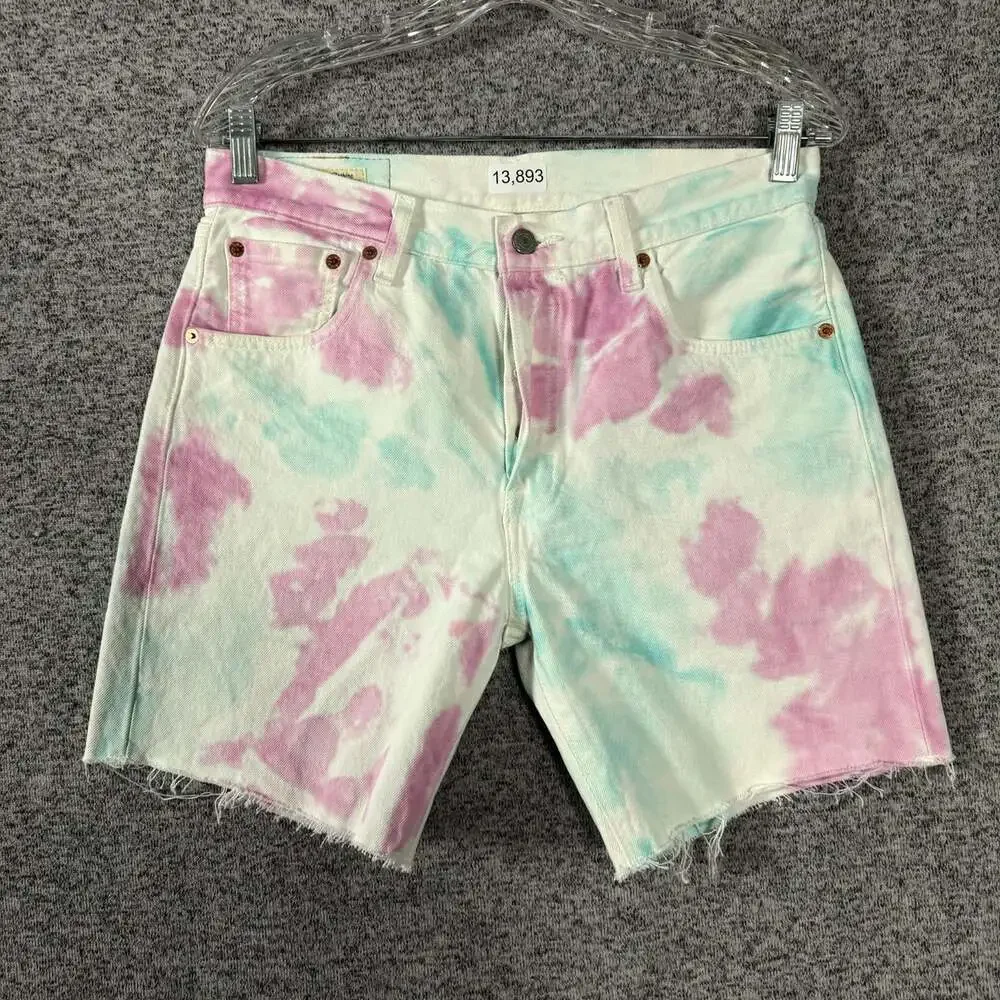 Levi's Men's Size 29 501 Tie Dye Denim Pride LGB Shorts